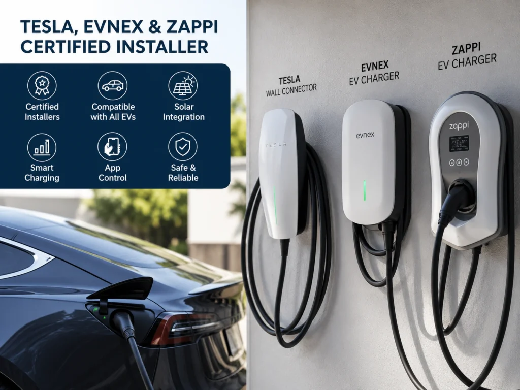 Tesla, Evnex & Zappi Charger Installation